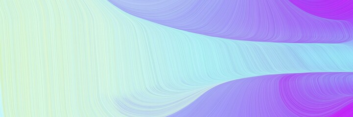 Poster - modern artistic designed horizontal banner with pale turquoise, light pastel purple and medium purple colors. graphic with space for text or image. can be used as header or banner