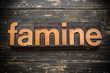 © enterlinedesign - Famine Concept Vintage Wooden Letterpress Type Word