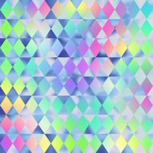 Holographic Design On Gradient Background - Cute Holographic Pattern On Bright Neon Gradient Background	
