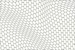 © kakafonik - abstract wavy background with polygonal shapes. this is the representation also a honeycomb chemical/atomic lattice structure of a material known as graphene.