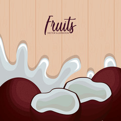 Wall Mural - fruit coconuts healthy icon