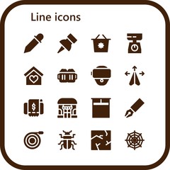 Poster - line icon set