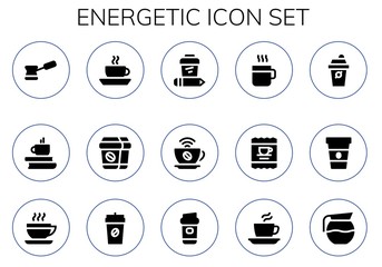 Sticker - energetic icon set