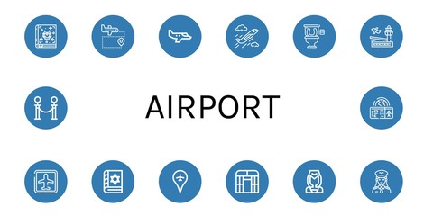 Canvas Print - Set of airport icons