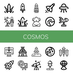 Sticker - cosmos icon set