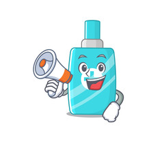 Sticker - Cartoon character of ointment cream having a megaphone