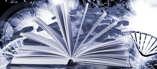 Wall Mural - abstract image of an open book closeup
