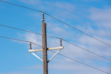 Wall Mural - high voltage power lines