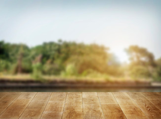 Wooden table product background