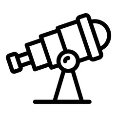 Poster - Spyglass icon. Outline spyglass vector icon for web design isolated on white background