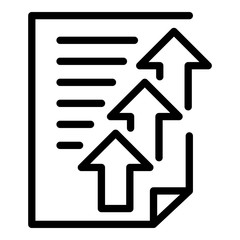 Aufkleber - upload report icon. outline upload report vector icon for web design isolated on white background