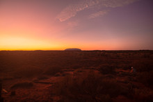 Uluru Ayers Rock In The Australian Red Centre At Sunrise 