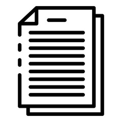 Poster - Office papers icon. Outline office papers vector icon for web design isolated on white background