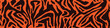 Tiger stripes pattern, animal skin, line background. Vector seamles texture