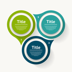 Wall Mural - Vector circle infographic. Template for diagram, graph, presentation and chart. Business concept with three options, parts, steps or processes. Abstract background