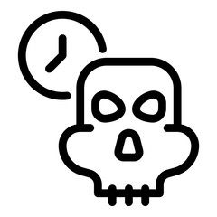 Poster - Timing fraud icon. Outline timing fraud vector icon for web design isolated on white background