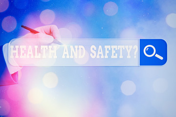 Poster - Conceptual hand writing showing Health And Safety. Concept meaning procedures intended to prevent accident in workplace