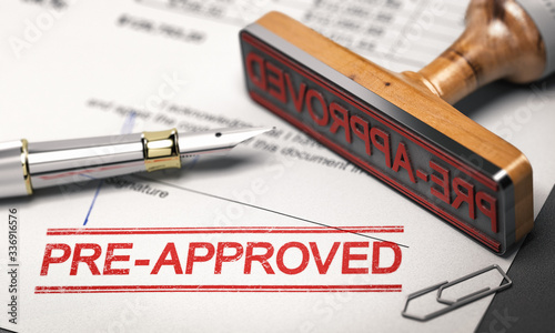 Cuadros en Lienzo Lending concept. Pre-approved mortgage loan.