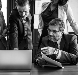 Wall Mural - Business people in a meeting