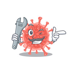 Wall Mural - A picture of oncovirus mechanic mascot design concept