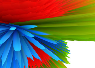 Poster - Abstract 3D explosion illustratoin. Colorful graphic design. Hight resolution  creative  background. Wallpaper for your Desk table. 