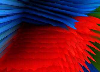 Poster - Abstract 3D explosion illustratoin. Colorful graphic design. Hight resolution  creative  background. Wallpaper for your Desk table. 