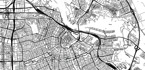 Cuadros en Lienzo Urban vector city map of Amsterdam, The Netherlands