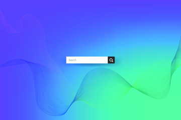 Fototapete - Search bar field. Modern design Homepage. Vector interface element with search button.