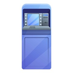 Poster - Atm machine icon. Cartoon of atm machine vector icon for web design isolated on white background