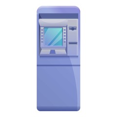Poster - Server atm machine icon. Cartoon of server atm machine vector icon for web design isolated on white background
