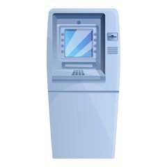 Poster - Money atm machine icon. Cartoon of money atm machine vector icon for web design isolated on white background