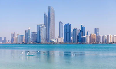 Wall Mural - Abu Dhabi cityscape during sunny day