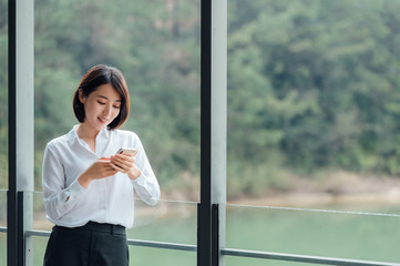 Wall Mural - Young Asian business woman