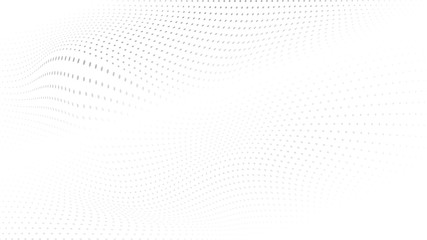 Aufkleber - Abstract halftone wave dotted background. Modern monochrome background. Futuristic grunge pattern, dot, wave. Vector modern optical halftone texture for sites, poster, business card, cover.