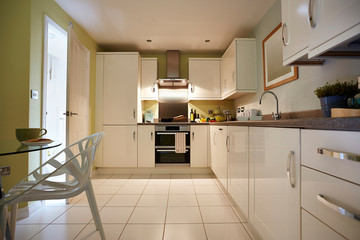 Modern interior of a large kitchen