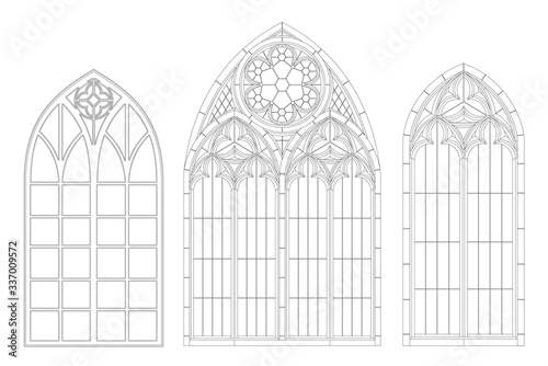 Medieval Gothic contour window Medieval Gothic contour window