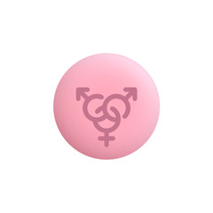 Sticker - intersex -  Modern App Button