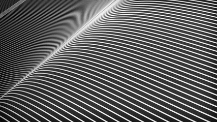 Poster - Digital white wave at black background abstract title blurred animation of particle seamless.