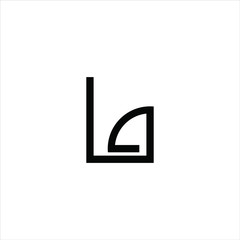 Wall Mural - Initial letter la or al logo vector design template
