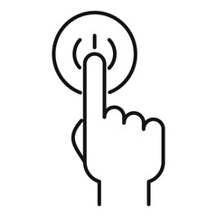 Poster - power on startup icon. outline power on startup vector icon for web design isolated on white backgro