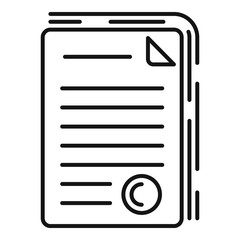 Poster - Startup company documents icon. Outline startup company documents vector icon for web design isolated on white background
