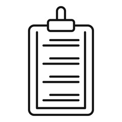 Poster - startup clipboard icon. outline startup clipboard vector icon for web design isolated on white backg