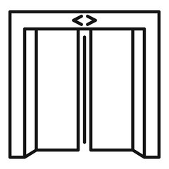 Poster - down elevator icon. outline down elevator vector icon for web design isolated on white background