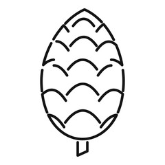 Sticker - Decoration pine cone icon. Outline decoration pine cone vector icon for web design isolated on white background