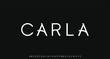 Carla luxury minimalist geometric sans serif vector font alphabet set 