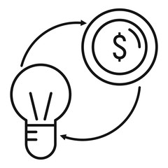 Poster - startup icon. outline startup vector icon for web design isolated on white background