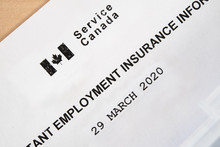Canada Employment Insurance Benefit Amid The 
Covid-19 Or Coronavirus Pandemic. The Amount Of Claims Is About Four Million People. 