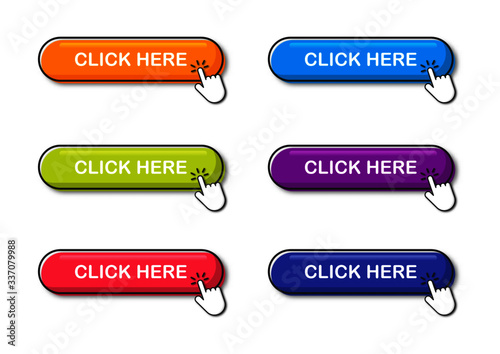 Fotografía click here colorful button set