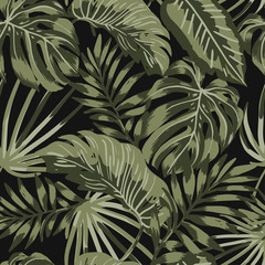 Plakat palma las roślina ogród