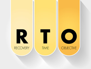 Poster - RTO - Recovery Time Objective acronym, business concept background